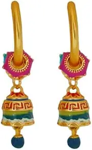 [AIMALL] Original New Chinese Fashion Retro Bell Earrings, Colorful Oil-Dropping Design, High-End Simple Niche Antique Style, Personalized Jewelry