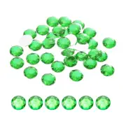Flat Back Round Acrylic Rhinestones,20mm Green Crystal Rhinestones 50Pcs