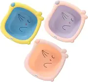 SUPVOX 3pcs Portable Wash Basin Lightweight Cartoon Bath Tub for Newborns Safe Healthy Material Easy to Carry for Home Travel