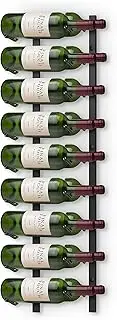 Final Touch 18 Bottle Wall Mounted Wine Rack Black Metal Display Stand Holder