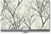 [LKHDS] Slim Aluminum Alloy Business Card Holder Tree Branch Pocket Business Card Case Portable Business Card Wallet Business Card Holders Handheld Card Box for Women Men, style, One size, Style, One