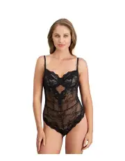 [Pleasure State] My Fit Lace Bodysuit in Black