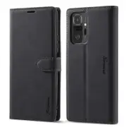 PU Leather Wallet Case for Redmi Note 9 Pro Max Matte Flip Cover Redmi Note 9 Pro Max - Black Redmi Note 9 Pro Max