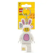 LEGO Easter Bunny Suit Guy Minifigure Iconic Key Light - White (Keyring / Keychain)