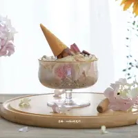 在飛比找樂天市場購物網優惠-高顏值玻璃杯 韓國ins風酸奶杯高腳甜品杯冰淇淋冰球杯布丁杯