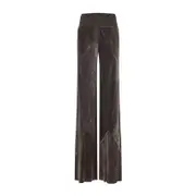[Rick Owens] Rick Owens-Brown Bias Viscose Pants-Donna 40 IT