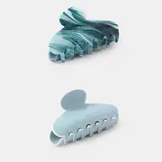 2 Pack Blue Contrast Claw Hair Clips