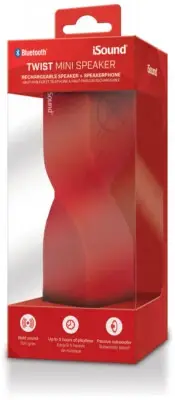 iSOUND Bluetooth TWIST Portable Stereo Mini Party Speaker Tower RED