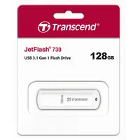 在飛比找Yahoo奇摩購物中心優惠-創見 Transcend JF730 128G 白色 USB