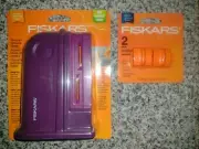Fiskars Paper Trimmer Replacement Blades 2/Pkg & Fiskers Scissors Sharpener. NEW