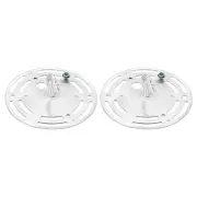 2pcs 4" Diameter Light Crossbar Circle Hook Lamp Fixture with Screw Silver