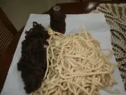 LOT OF YARDS and YARDS of NEW Brown Twisted Yarn/Rope & Ecru Macrame Cording-