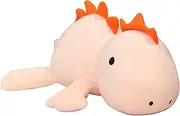 SQEQE Weighted Dinosaur Plush, Anxiety Weighted Stuffed Animals, Weighted Dinosaur Plushie Weighted Dino Throw Pillows for Kids Adults Pink 13.8 Inch