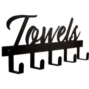 Azmoncy Towel Rack Towel Hooks for Bathroom, Towel Holder for Hanging Heavy D...
