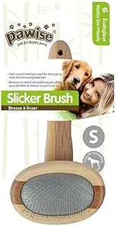 Slicker Brush Small Dog Cat Pet Eco Bamboo Undercoat Detangling Rake Pawise