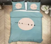 3D Pink Moon Bird A018 Bed Pillowcases Quilt Duvet Cover Boris Draschoff Zoe