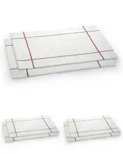 Pampered Chef #2192 White Windowpane Placemats Set of 6 - 2 In Each Set NEW!