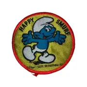 Smurf Patch Vintage 1980 Happy Smurf Sew On Patch Unused Sepp BP FREE POSTAGE