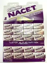 100 X Double Edge Razor Blades Gilette NACET Stainless Russia Men's Razors