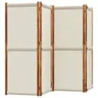 4-Panel Room Divider Privacy Screen Partition Stand Light Grey 280x180cm