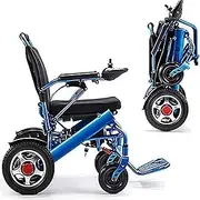 Electric Wheelchair Folding and Lightweight Portable Powerchair Heavy Duty Powerful Dual Motor Compact Mobility Aid Wheel Chair Suitable for Elderly and Disabled