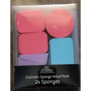 Studio Selection ~ Cosmetic Sponges ~ 24 Sponges In Pack ~ Multiple Colors NEW!