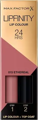 Max Factor Lipfinity Lip Colour Etheral 015 - Kissy Lipstick with 24 Hours Ho...