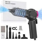 AOMEES Rechargeable Cordless Car Vacuum, 17000Pa Suction High Power Suction Vacuum Cleaner Portable, Vacuum Cleaner Air Duster with 3-Speeds Hand Held Vacuum Cleaner for Car Home Office