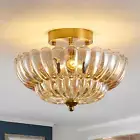 Modern Flush Mount Ceiling Light, 3-Light Close to Ceiling Light Fixtures with G