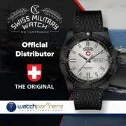 CX Swiss Military DESERT STORM Day/Date watch 42mm 20ATM Silv dial 3095