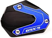 JININGLEZX Compatible with Suzuki GSXS 750 GSX S 1000 2017-2021 2022 GSX-S 1000GT CNC Motorcycle Side Stand Enlarge Extension and Tire Valve Air Caps(Stand pad-Blue)