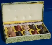 Deluxe miniature 10-piece pottery teapot set