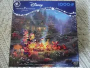 Disney Thomas Kinkade MICKEY and MINNIE SWEETHEART CAMPFIRE 1000 Piece Puzzle