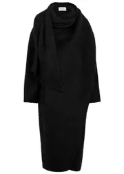 The Row Orlando Scarf-effect Wool-blend Coat - Black - M (UK 12 / M) M (UK 12 / M)