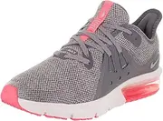 [Nike] Kid's Air Max Sequent 3 GS, Light Carbon/Metallic Silver