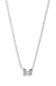 Anzie Mini Butterfly Pendant Necklace