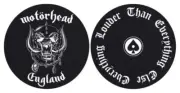 MOTORHEAD england + everything louder DJ TURNTABLE twin SLIPMAT PACK official