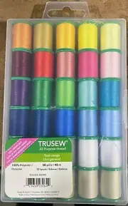 30 Spools Mixed Colors 100% Polyester Sewing Quilting Threads Set Useful Home