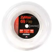 ASHAWAY ZYMAX 69 FIRE 200M COIL BADMINTON RACKET STRING WHITE COLOUR