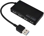 ELASO 4 Port USB 3.0 Hub High Speed Slim Compact Expansion Smart Splitter Compatible with MacBook, MacBook Pro, MacBook Mini, iMac, Surface Pro, XPS, PC, Flash Drive, Mobile HDD