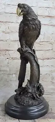 Contemporary Romantic Parrot Collector Edition Bronze Sculpture Statue Artwork