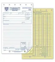 500 Job Work Order / Carbonless Small Format / 2 Part / Nebs Deluxe # 6558