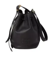Leather bucket bag One size black