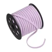 Faux Suede Leather Cord, 50 Yards 5mm Flat Suede Leather Lace [Plain Purple]