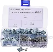 COSMEVIVI Car Door Clips and Screws Set Metal U-type Clamp Kit Automotive Interior Panel Fastener Trunk Speaker Mounting Hardware