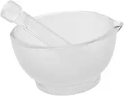 iplusmile 1 Set Glass Small and and Small Mini and Grinder Bowl and Bowl Grout and White
