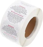 jojofuny 1Roll Candle Warning Decals Self Adhesive Safety Stickers for Candle Jars Labels for DIY Candle Making and Decoration