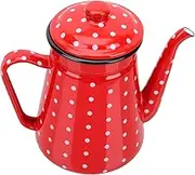 Ipetboom Enamel Coffee Pot Narrow Mouth Kettle for Tea and Coffee Lovers Stylish Household Kettle for and Home Brewing