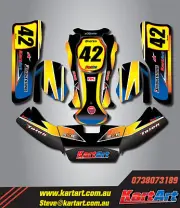 CRG new age 2 custom KART ART sticker kit SUNRISE STYLE / graphics