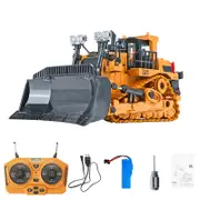 Rc Excavator/bulldozer 1/20 2.4ghz 11ch Rc Construction Truck Engineering Vehicles With Light Music Christmas Gift Toys For Kids Bulldozer -1Battery